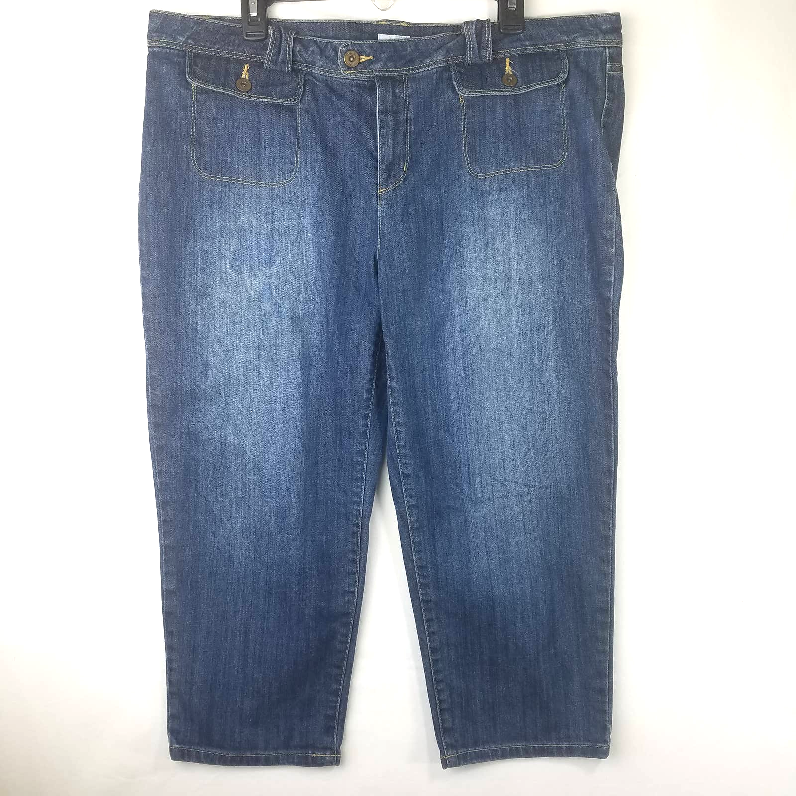 Liz & Co Denim Stretch Capri Sz 18